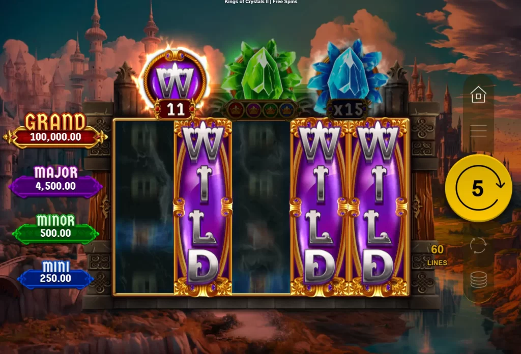 Kings of Crystals II bonus wilds