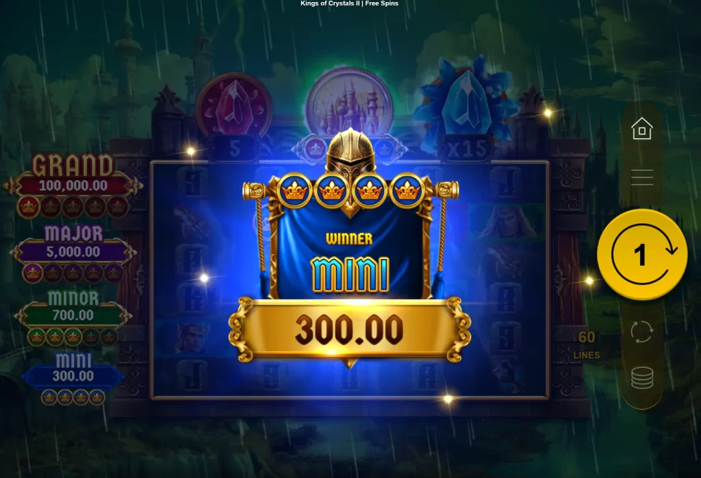 Kings of Crystals II mini jackpot